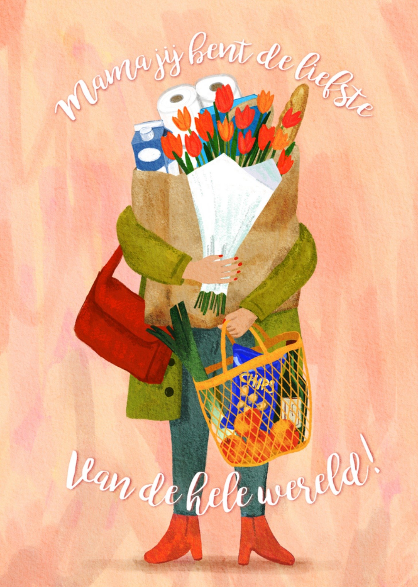 Moederdagkaart bloemen Kaart Petit Konijn