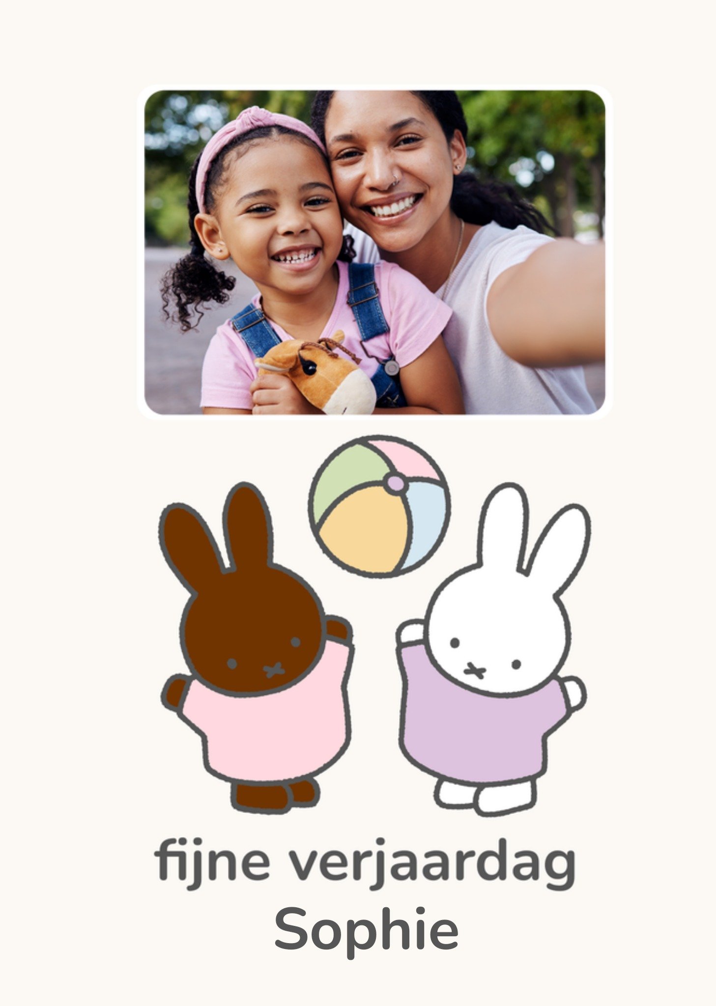 Miffy Verjaardagskaart Fijne veraardag Kaart Nijntje