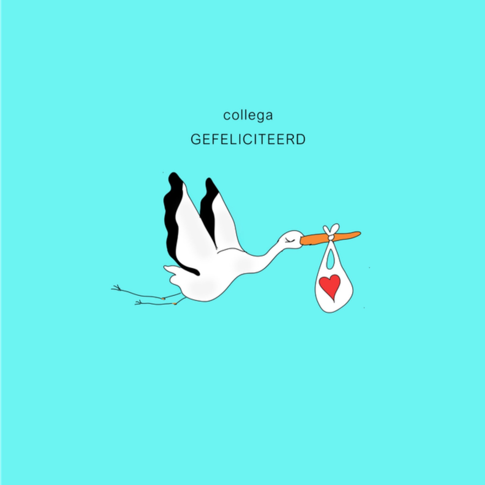 Geboortekaart Collega Vierkante Kaart Studio Marloes