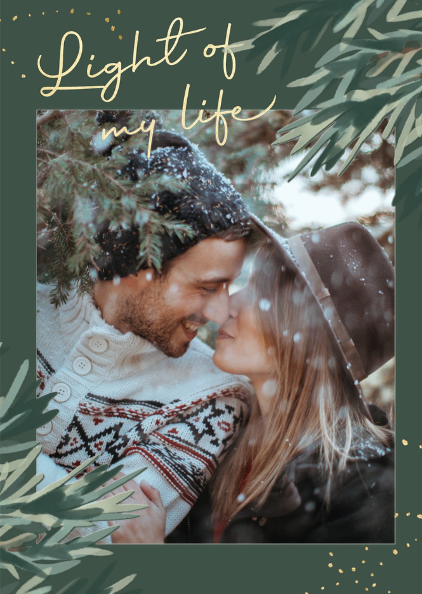 Kerstkaart Light of my life Met foto Greetz