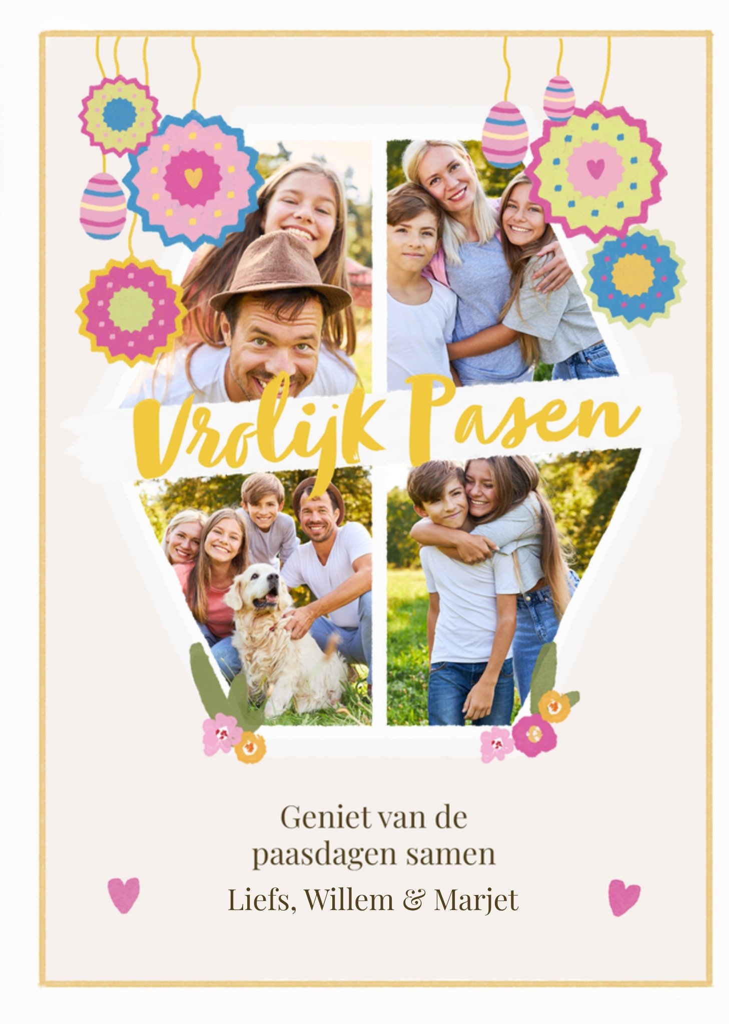 Greetz | Paaskaart | Vrolijk Pasen| Geniet van de paasdagen samen | Met foto | Standard Card