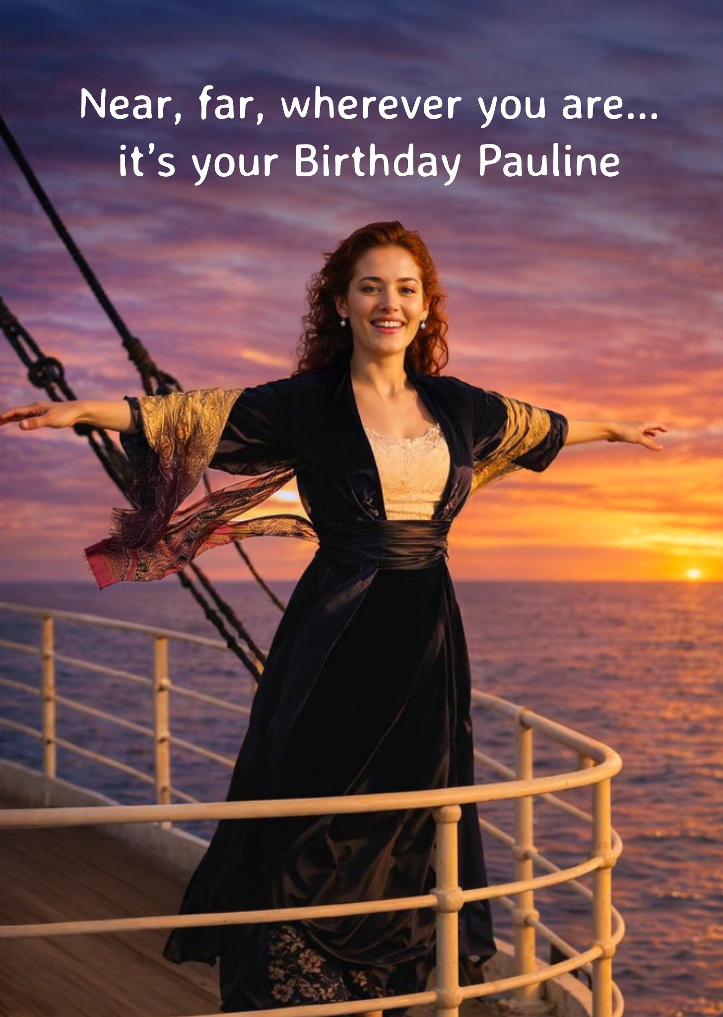 The London Studio Verjaardagskaart Funny film spoof female face swap Greetz