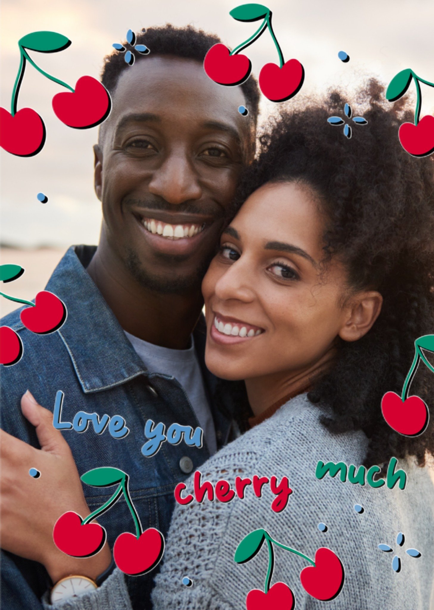 Greetz Valentijnskaart Love you cherry much Standard Card