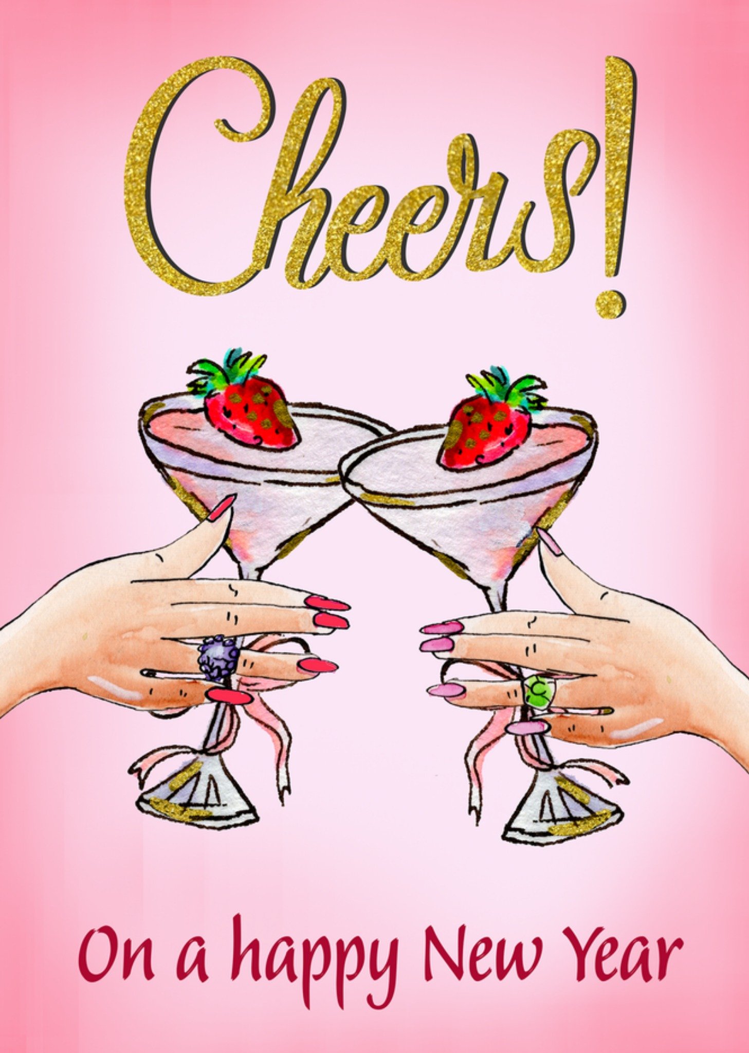 Jill Nieuwjaarskaart Cheers on a happy new year Standard Card