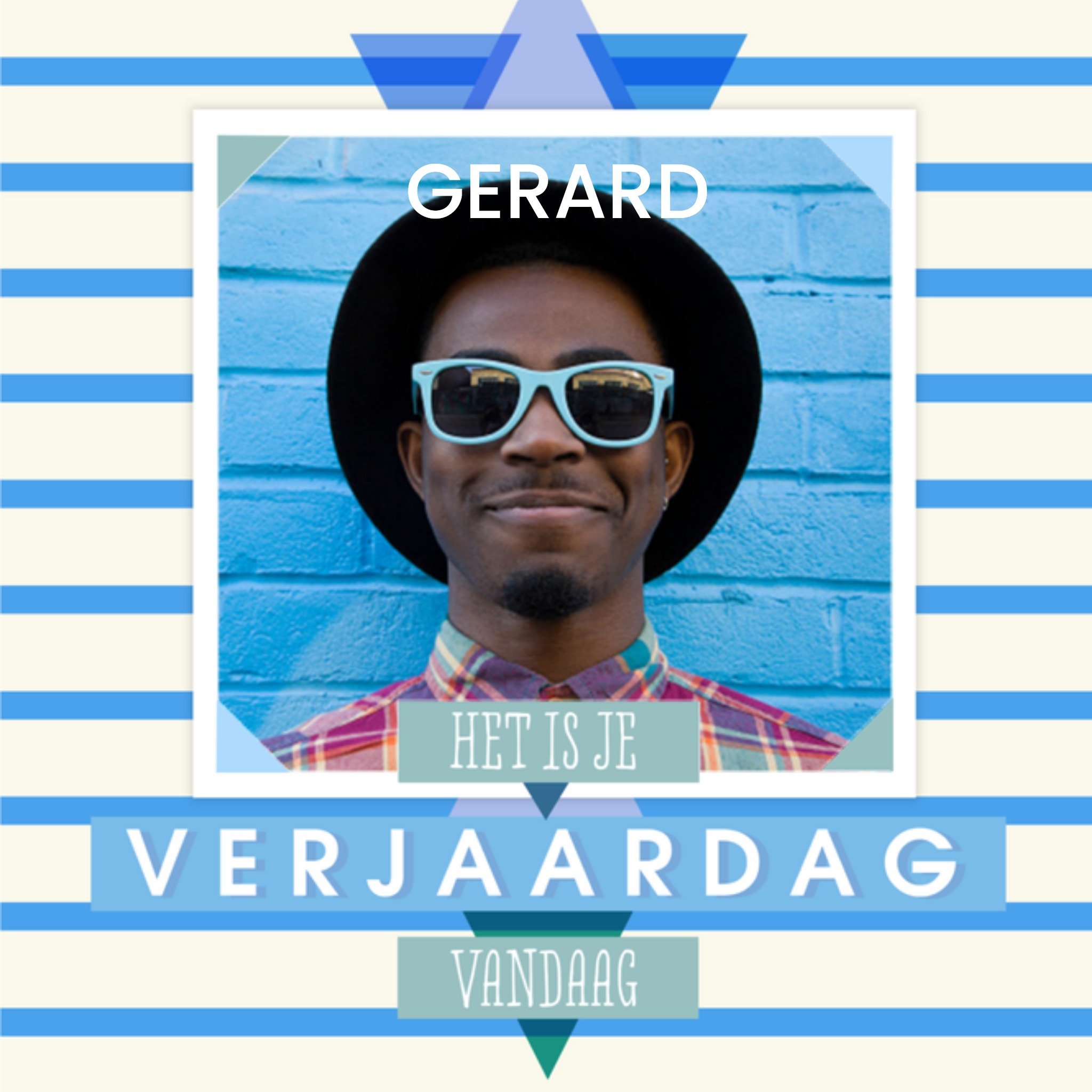 Greetz Verjaardag Foto Man Vierkant