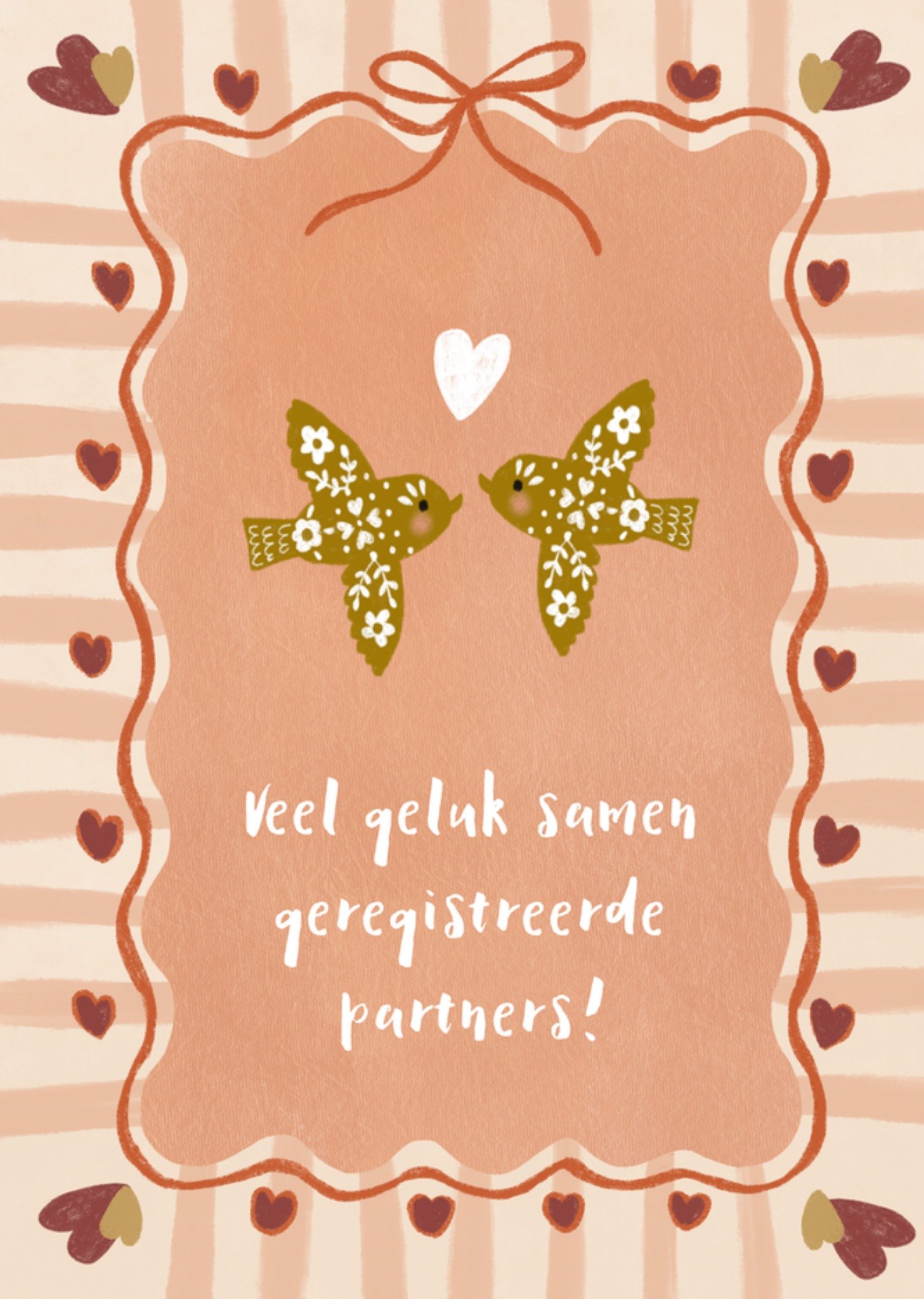 Huwelijkskaart Veel geluk samen geregistreerde partners Kaart Tsjip