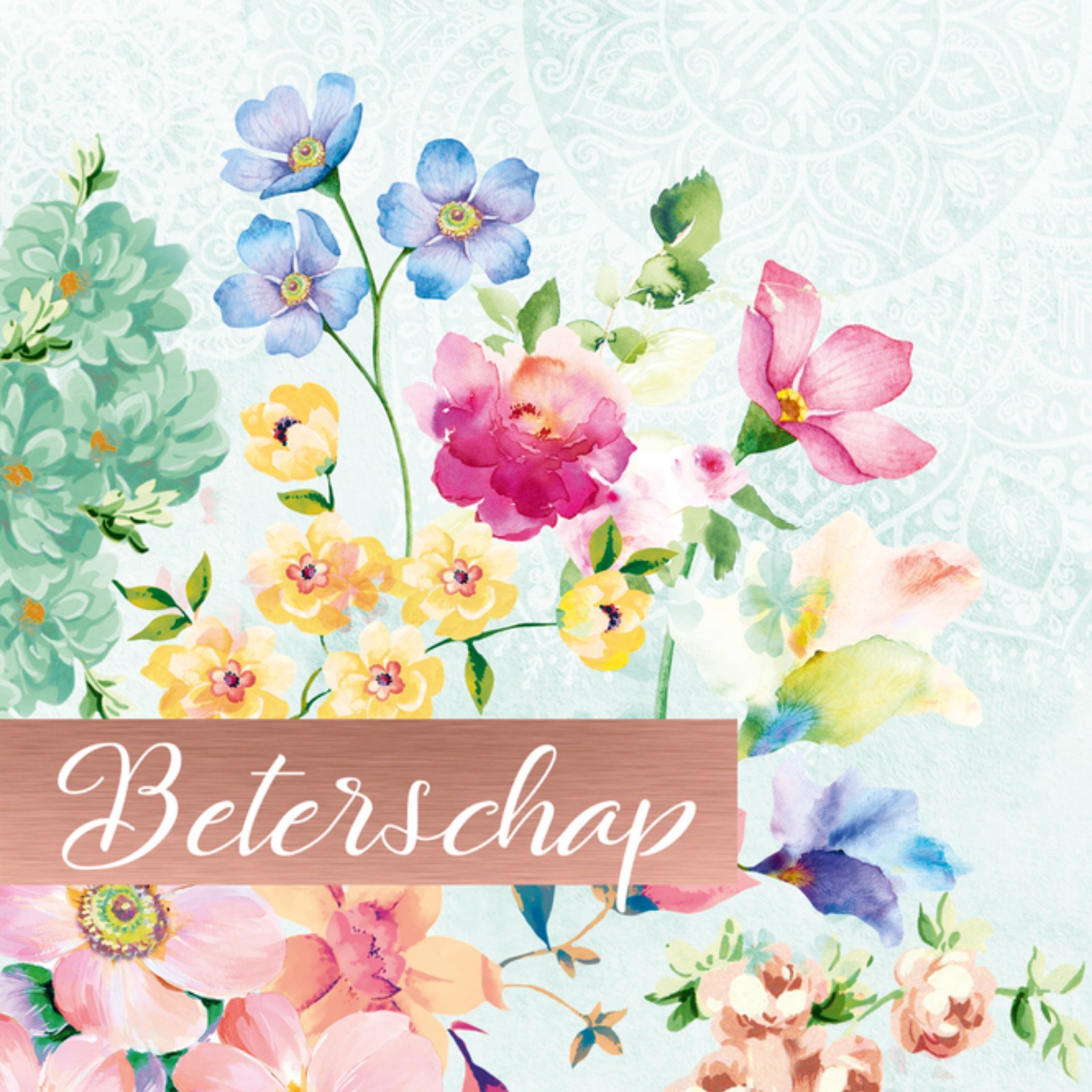 Beterschapskaart Aquarel Vierkante Kaart Endless Mae