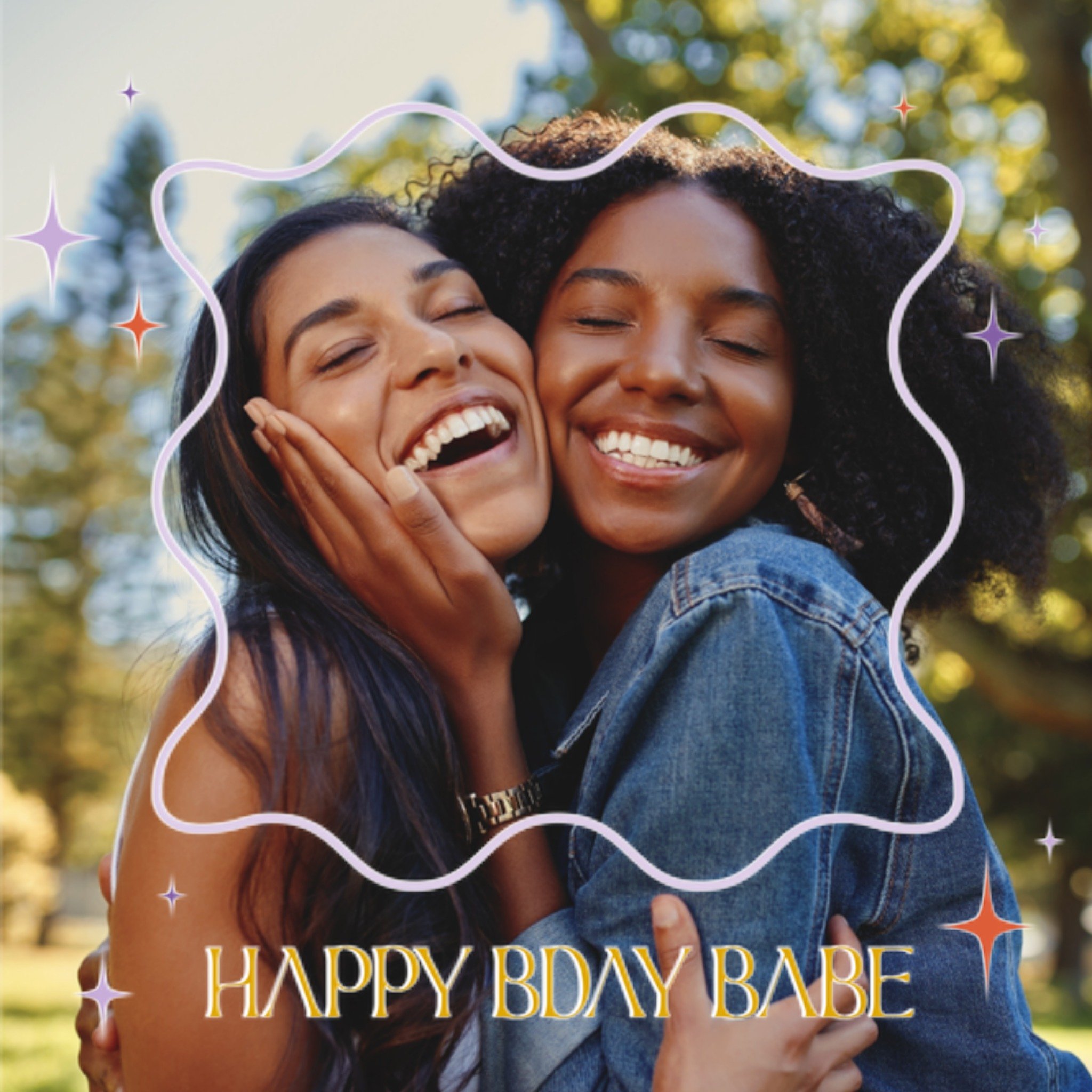 Greetz Verjaardagskaart Met foto Babe Vierkant