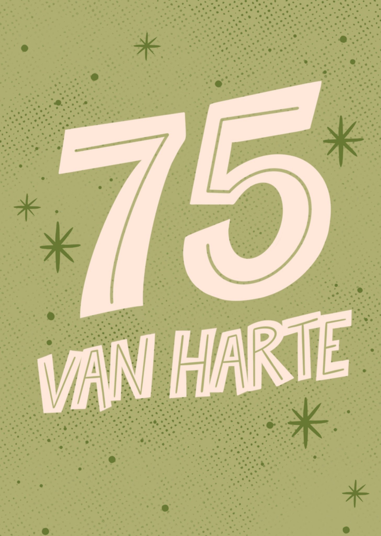 Greetz Verjaardagskaart 75 Van Harte Standard Card
