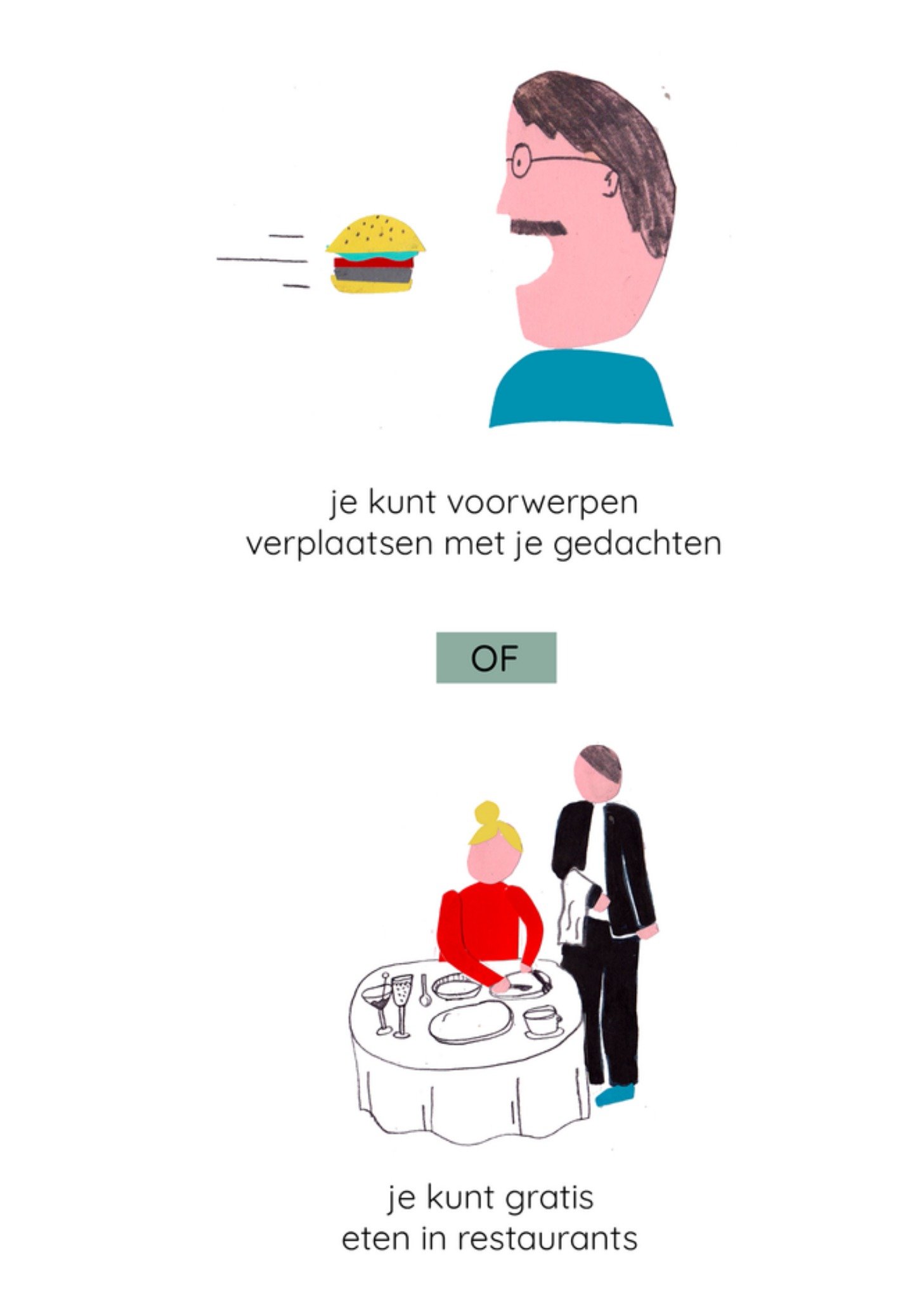 Bedankt kaart Eten Kaart Dilemma op Dinsdag