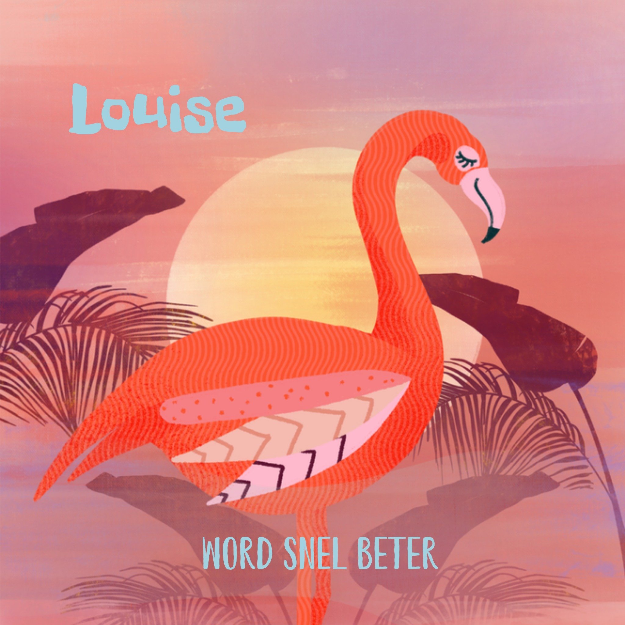 Greetz Beterschapskaart Word snel beter Vierkant