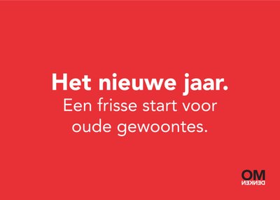 Omdenken | Nieuwjaarskaart | Een frisse start