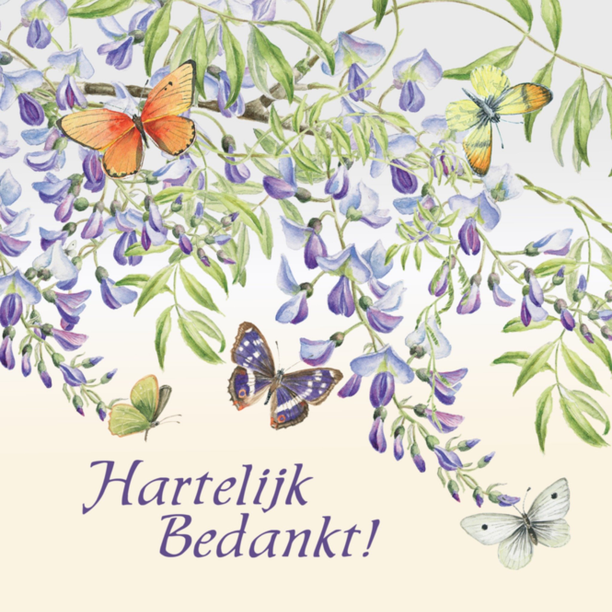 Hartelijk bedankt! Vierkante Kaart Janneke Brinkman