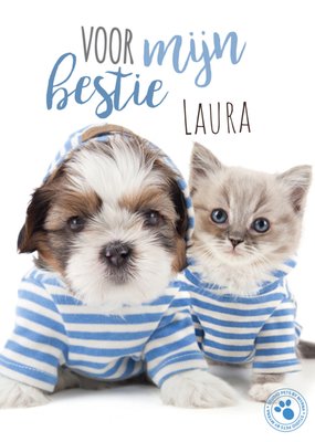 Studio Pets By Myrna Hond En Kat Voor Mijn Bestie Kaart