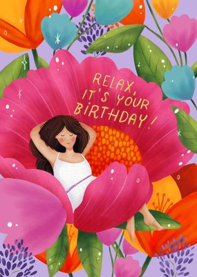 Aniet Illustration | Verjaardagskaart | Relax it's your birthday