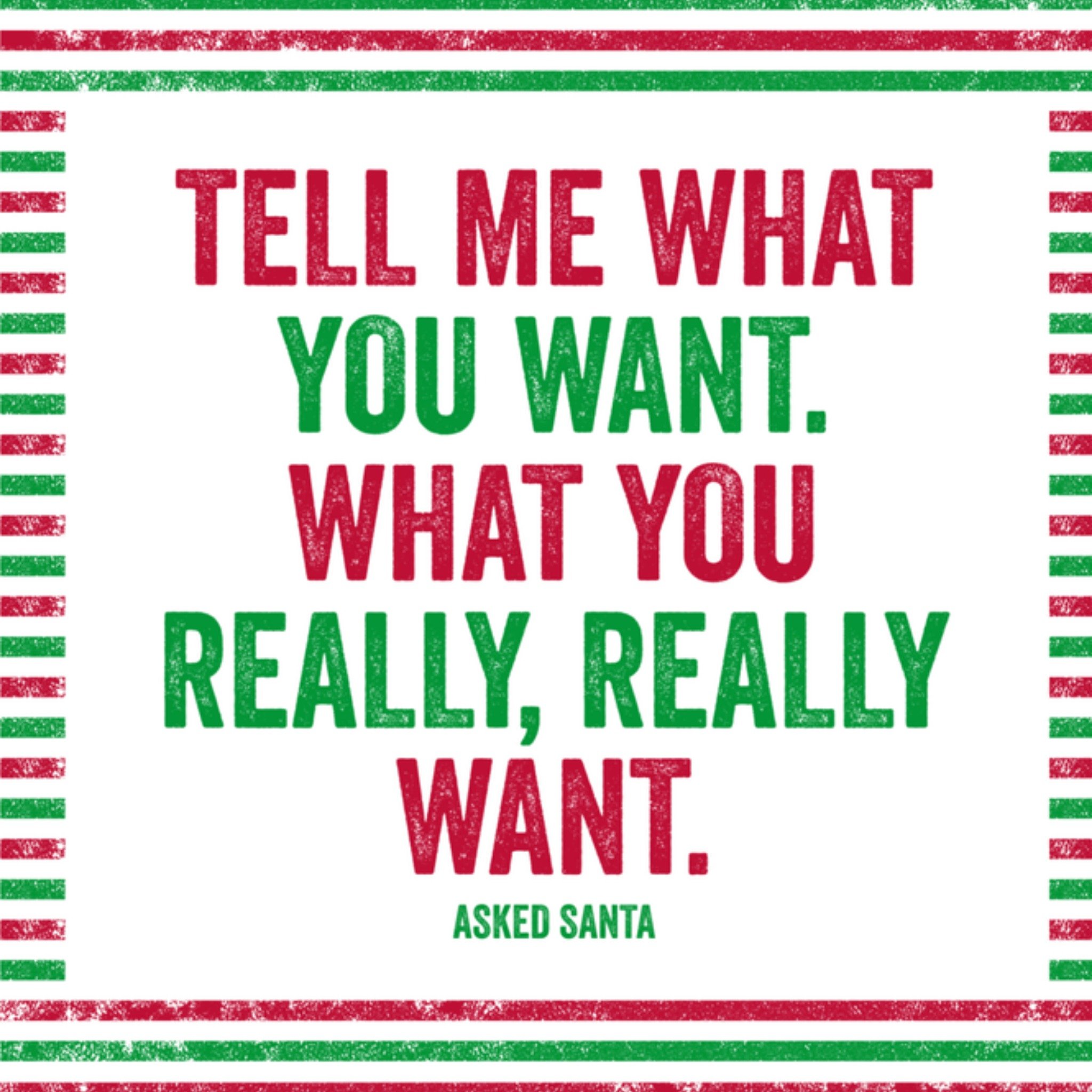 Kerstkaart - tell me what you want