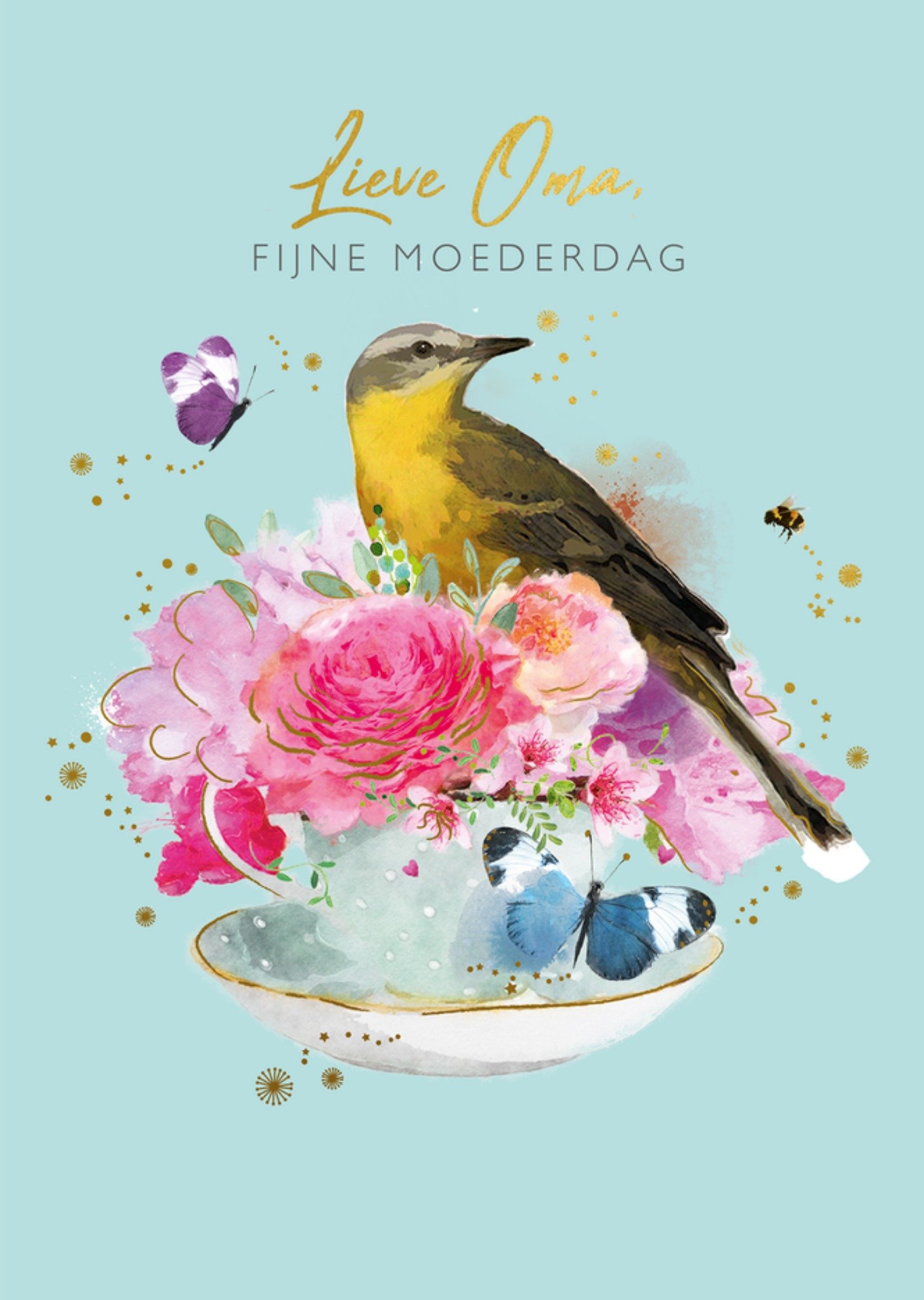 Moederdagkaart Lieve oma fijne moederdag KaartPaperclip