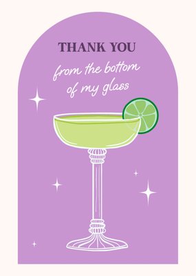 Greetz | Bedankkaart | Thank You From The Bottom Of My Glass