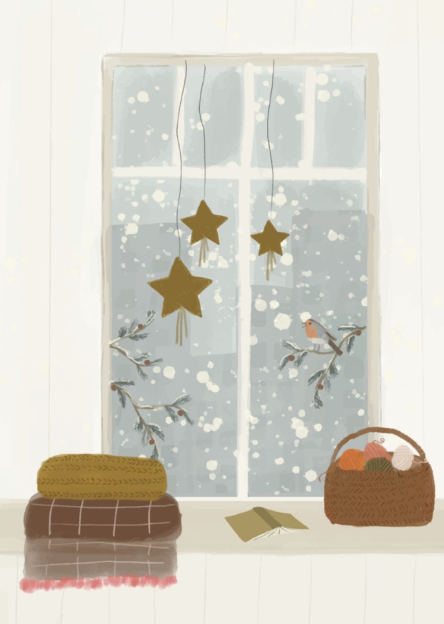 Dagelijkse Broodkruimels Kerstkaart Sneeuw Dagelijksebroodkruimels