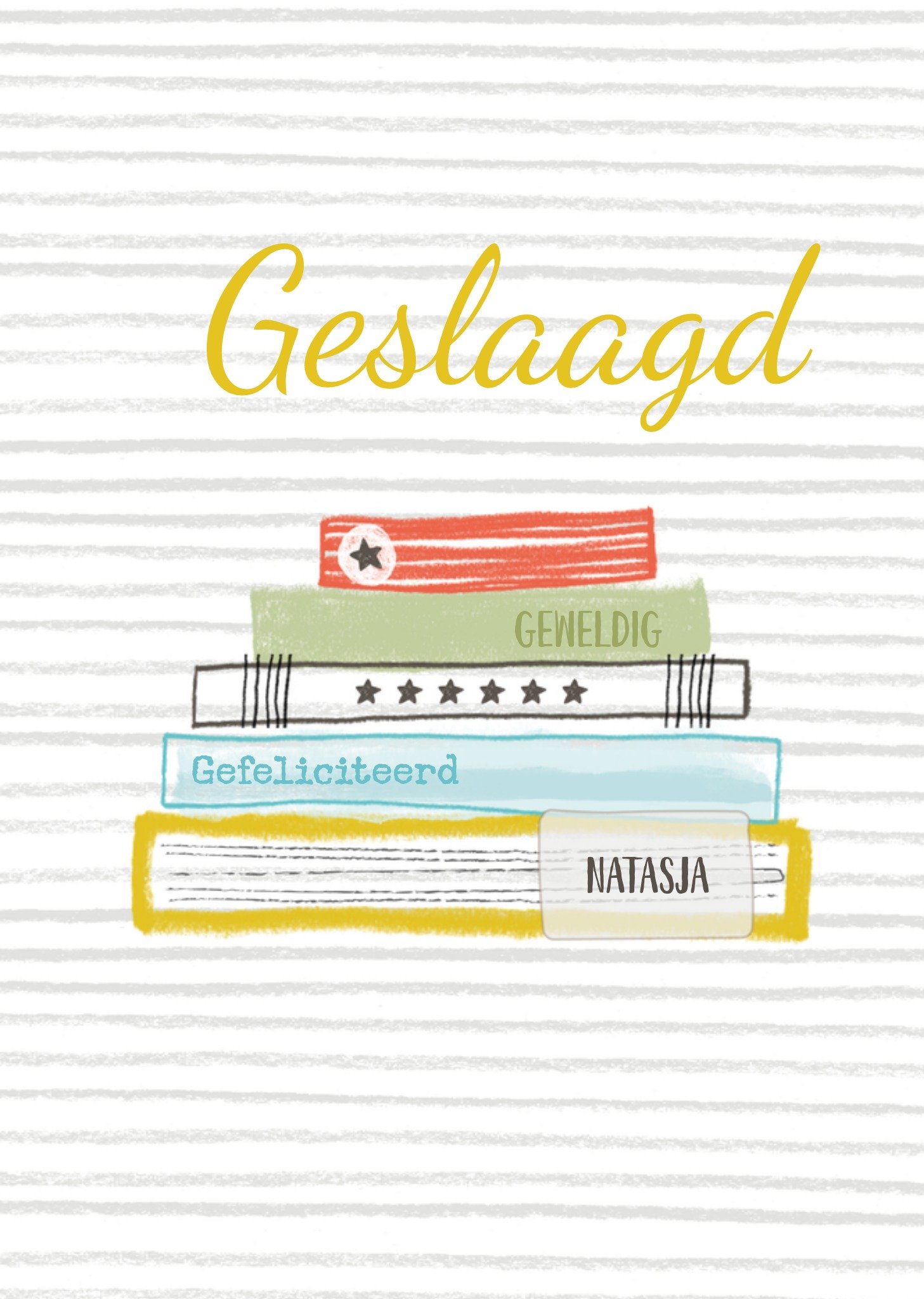 Geslaagd kaart met naam Kaart TMS