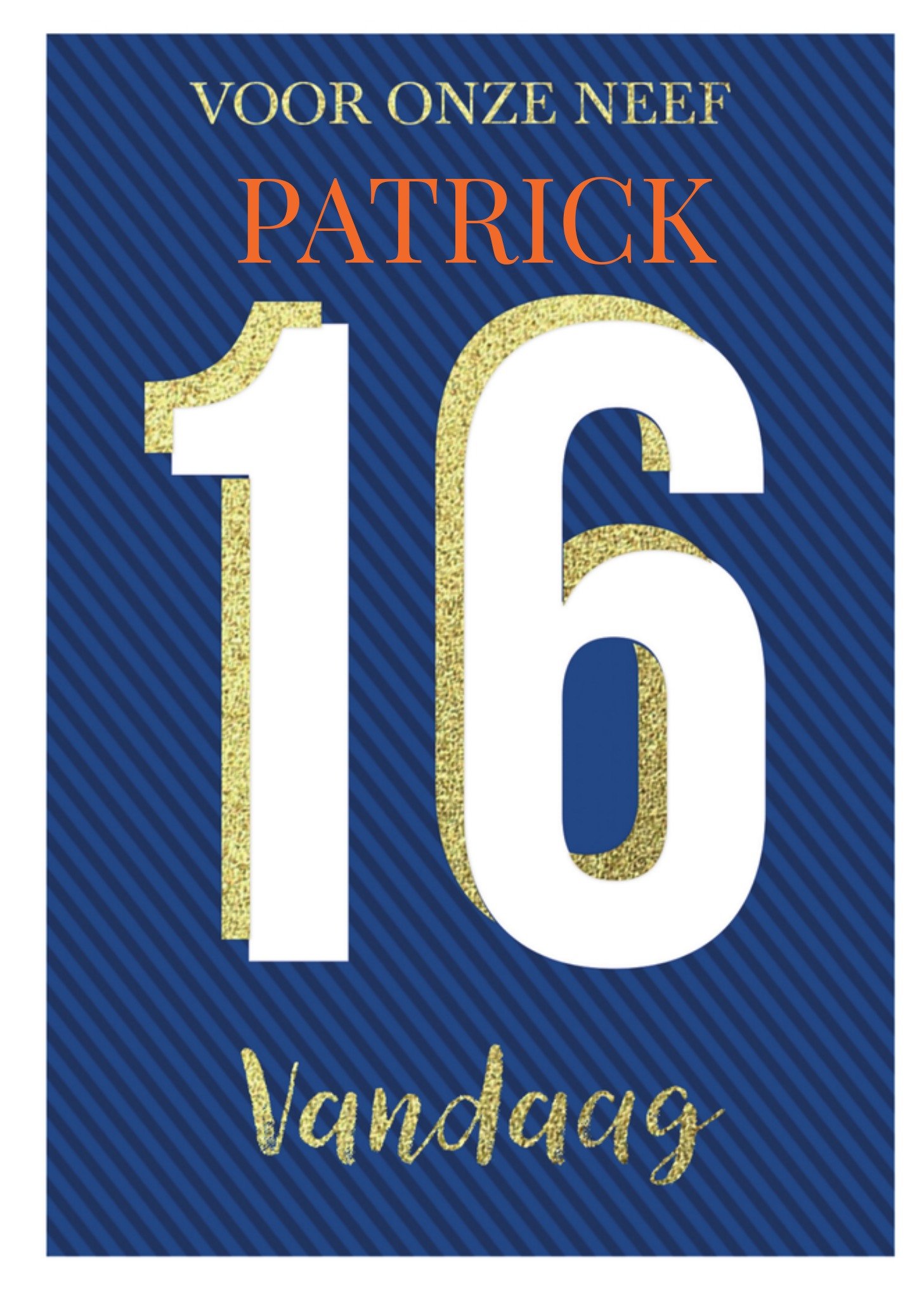 Verjaardagskaart 16 met naam Kaart Paperlink