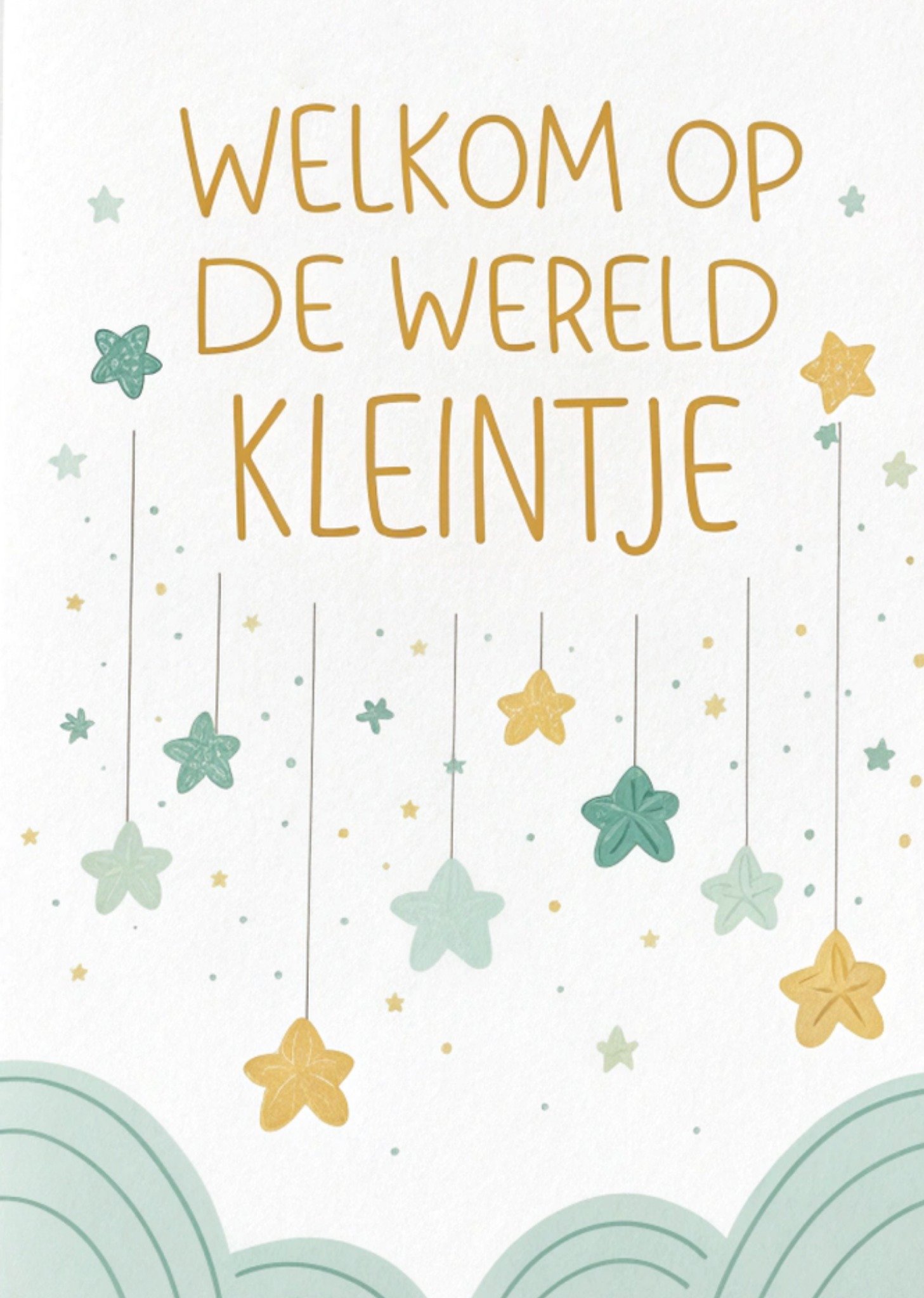 Geboortekaart Welkom op de wereld kleintje Greetz