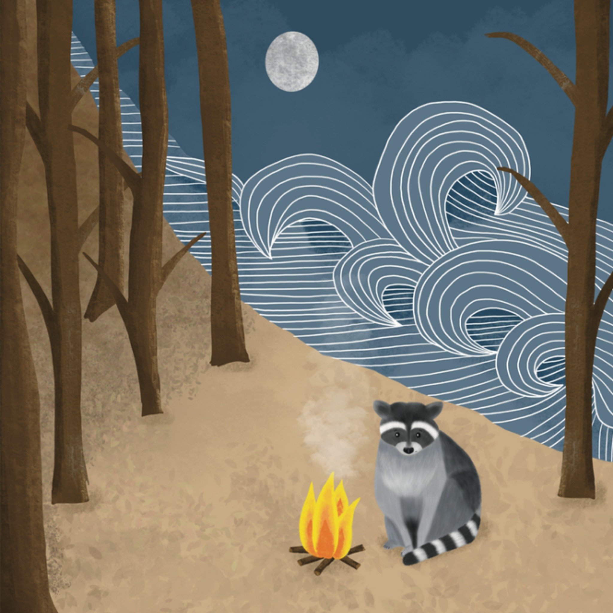 De Merkwaardige Studio Condoleancekaart Wasbeer Vierkante Kaart De merkwaardige studio