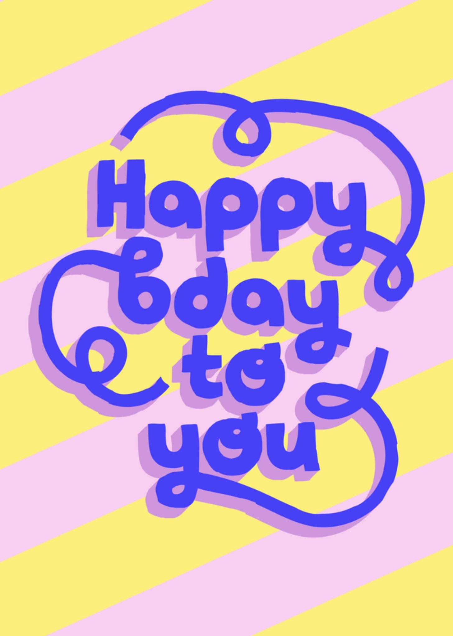 Verjaardagskaart Happy Bday To You Kaart Greetz