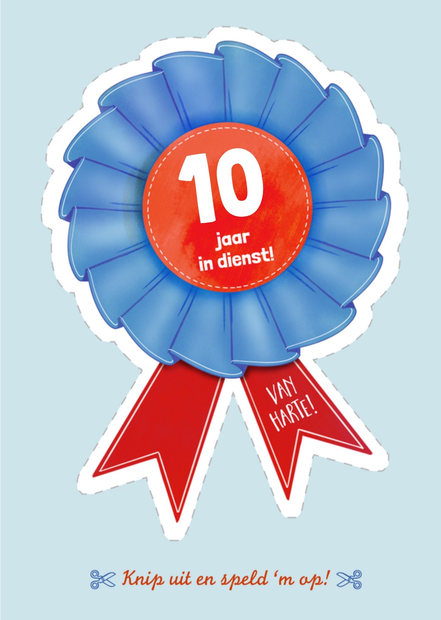 Werk jubileum kaart Rozet Greetz