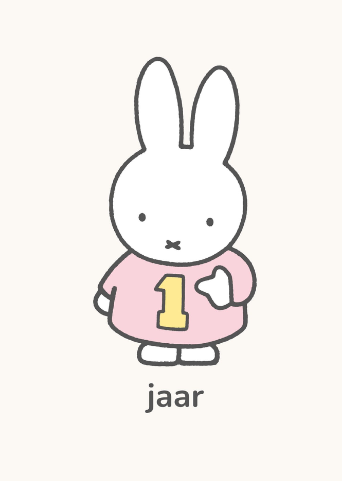 Miffy Verjaardagskaart 1 jaar Kaart Nijntje