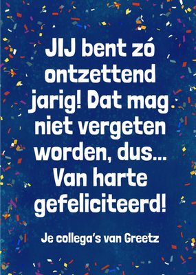 Greetz | Verjaardagskaart | Confetti