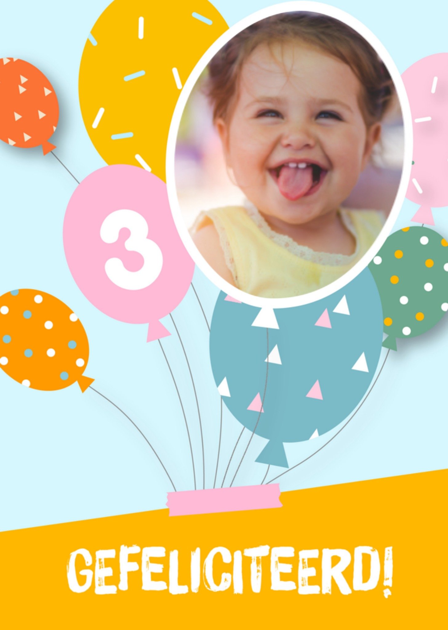 Verjaardagskaart Ballon Foto Kaart Greetz