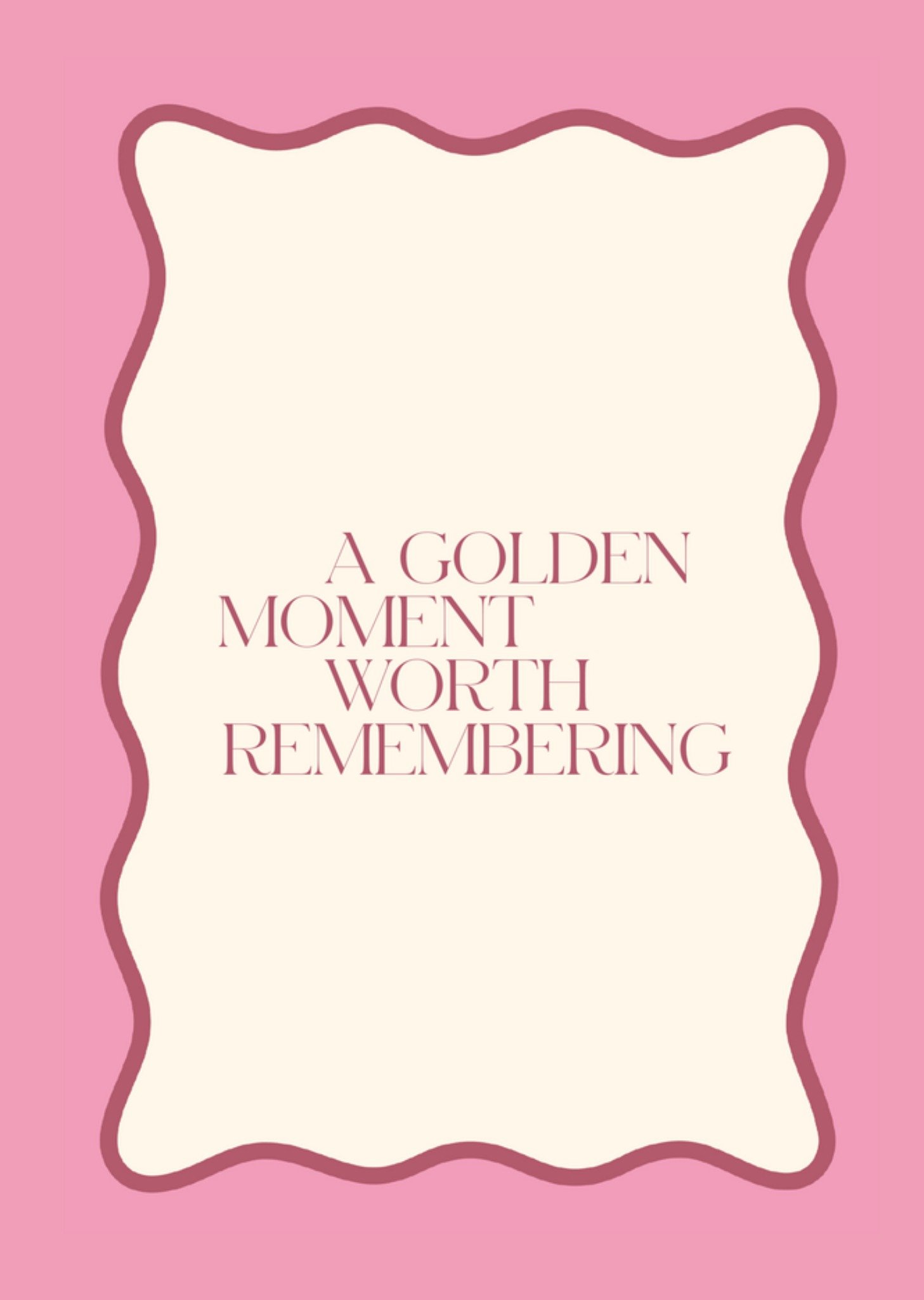 A Golden Moment Worth Remembering Typografisch Felicitatiekaart Greetz