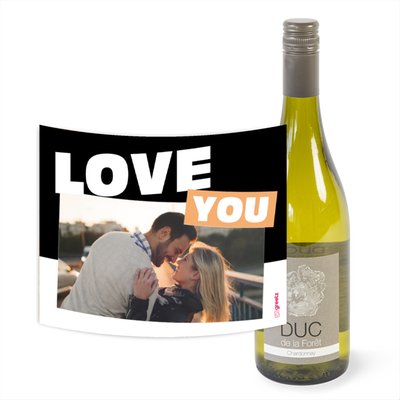 Duc de la Foret | Chardonnay | Love met eigen foto | 750 ml