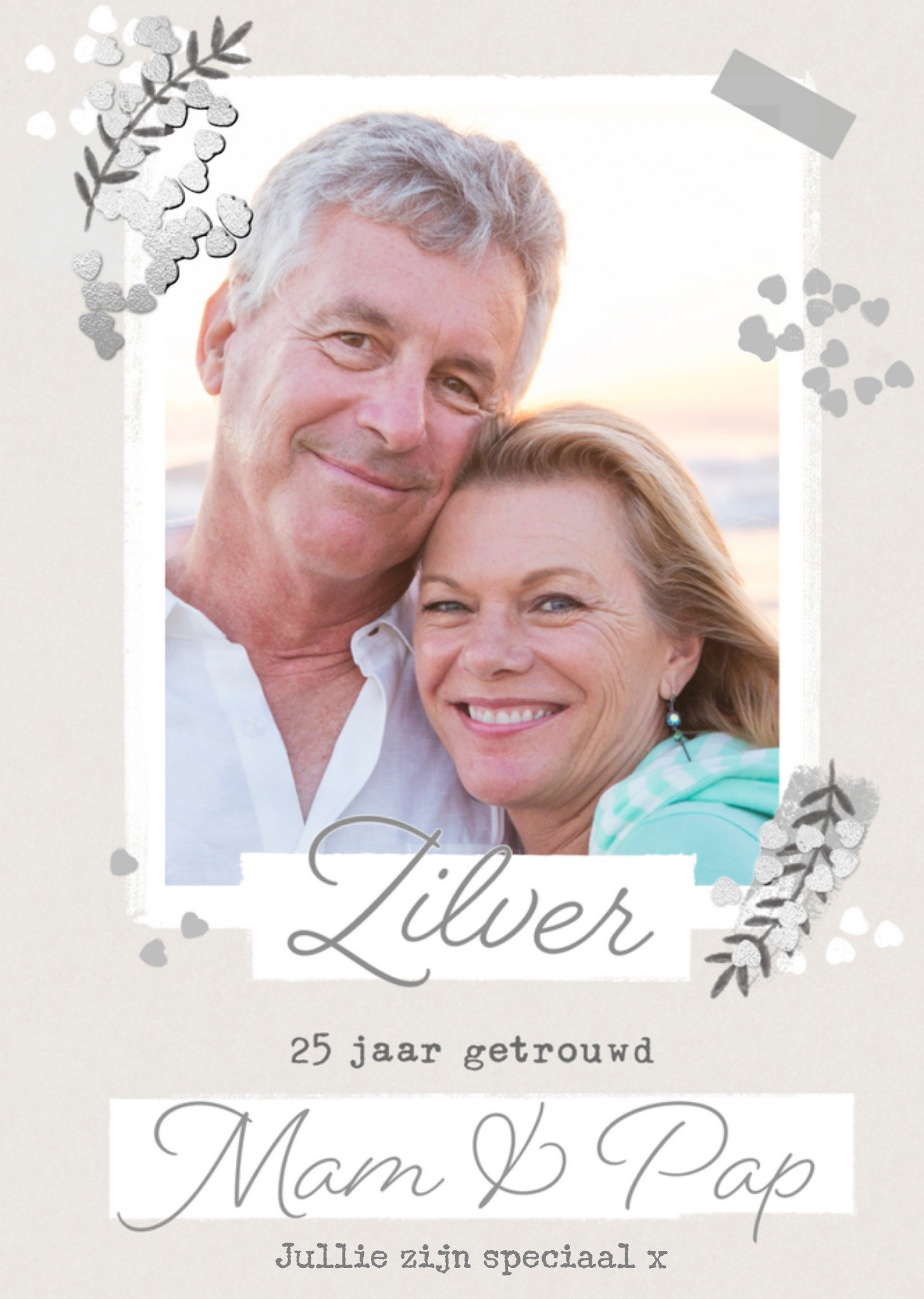 Greetz Huwelijksjubileum zilveren huwelijk Standard Card