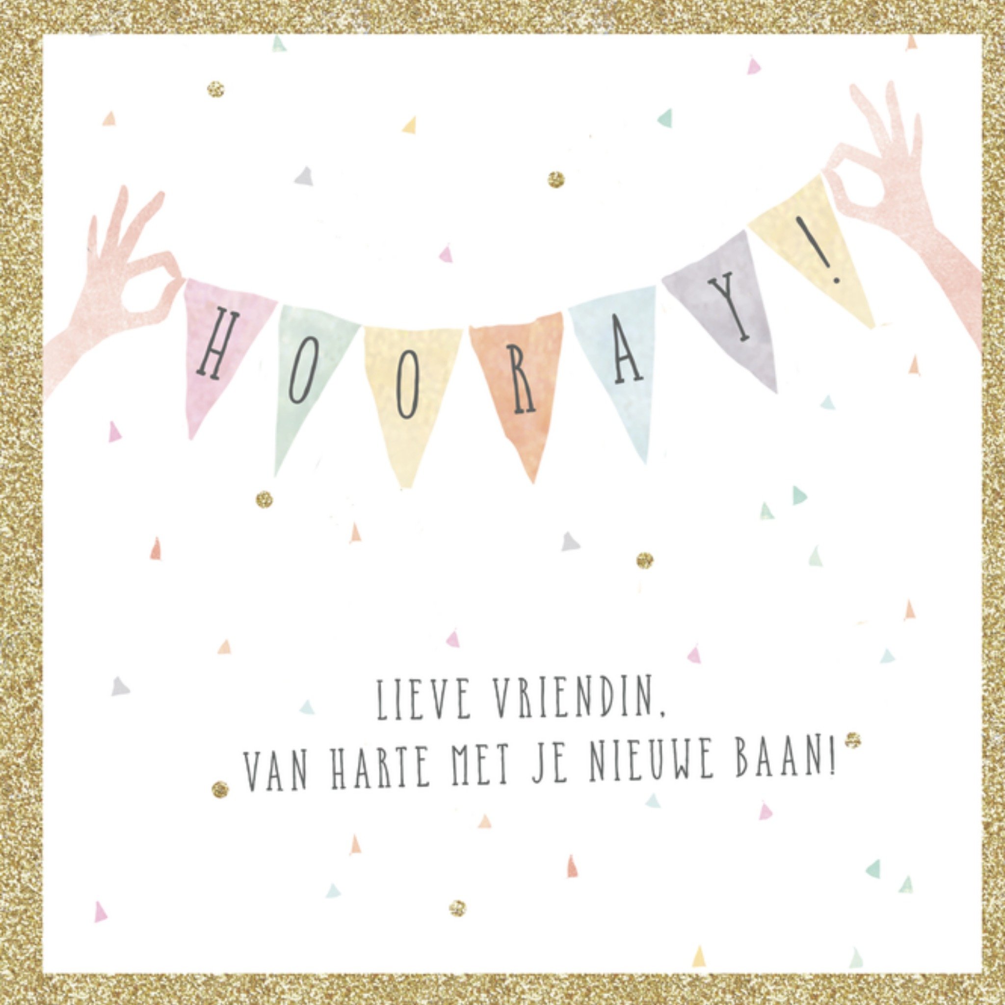 Nieuwe baan vlaggetjes Vierkante Kaart UK Greetings