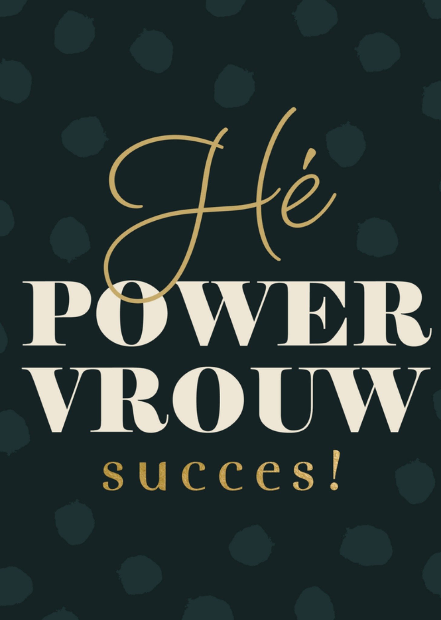 Greetz Nieuwe baan power vrouw Standard Card