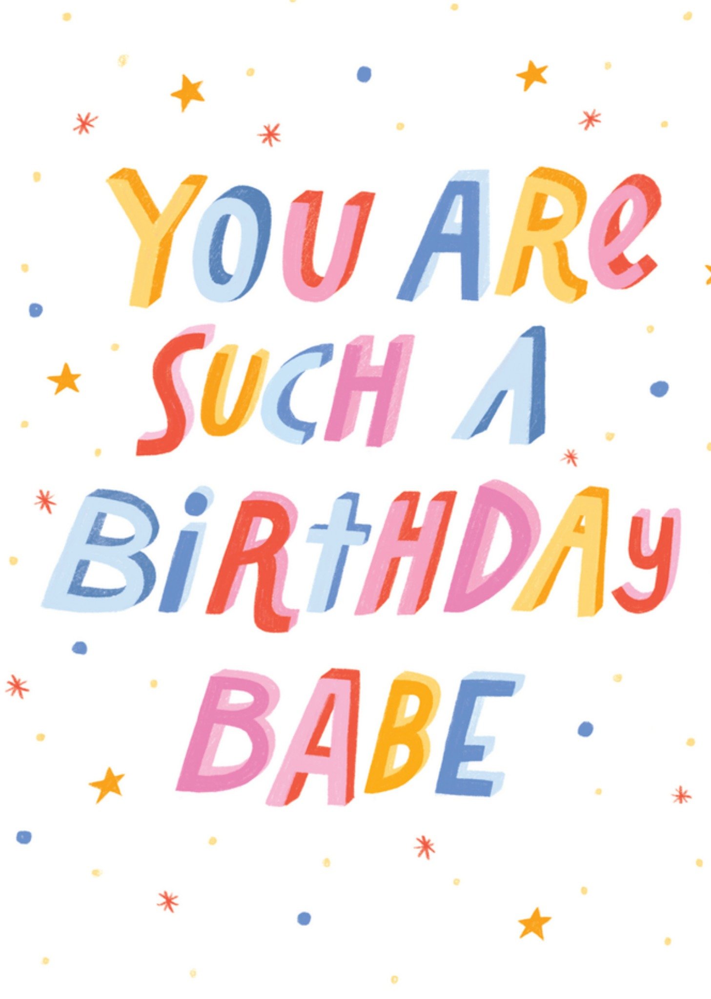 Verjaardagskaart birthday babe Kaart The Cardy Club