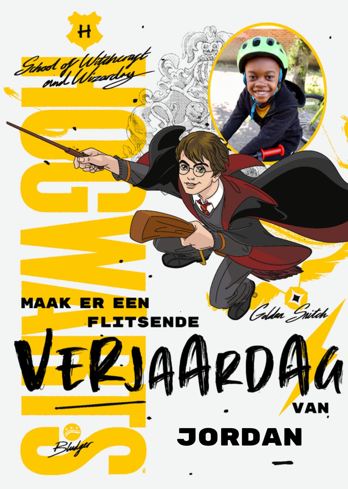 Verjaardagskaart Met foto Kaart Harry Potter