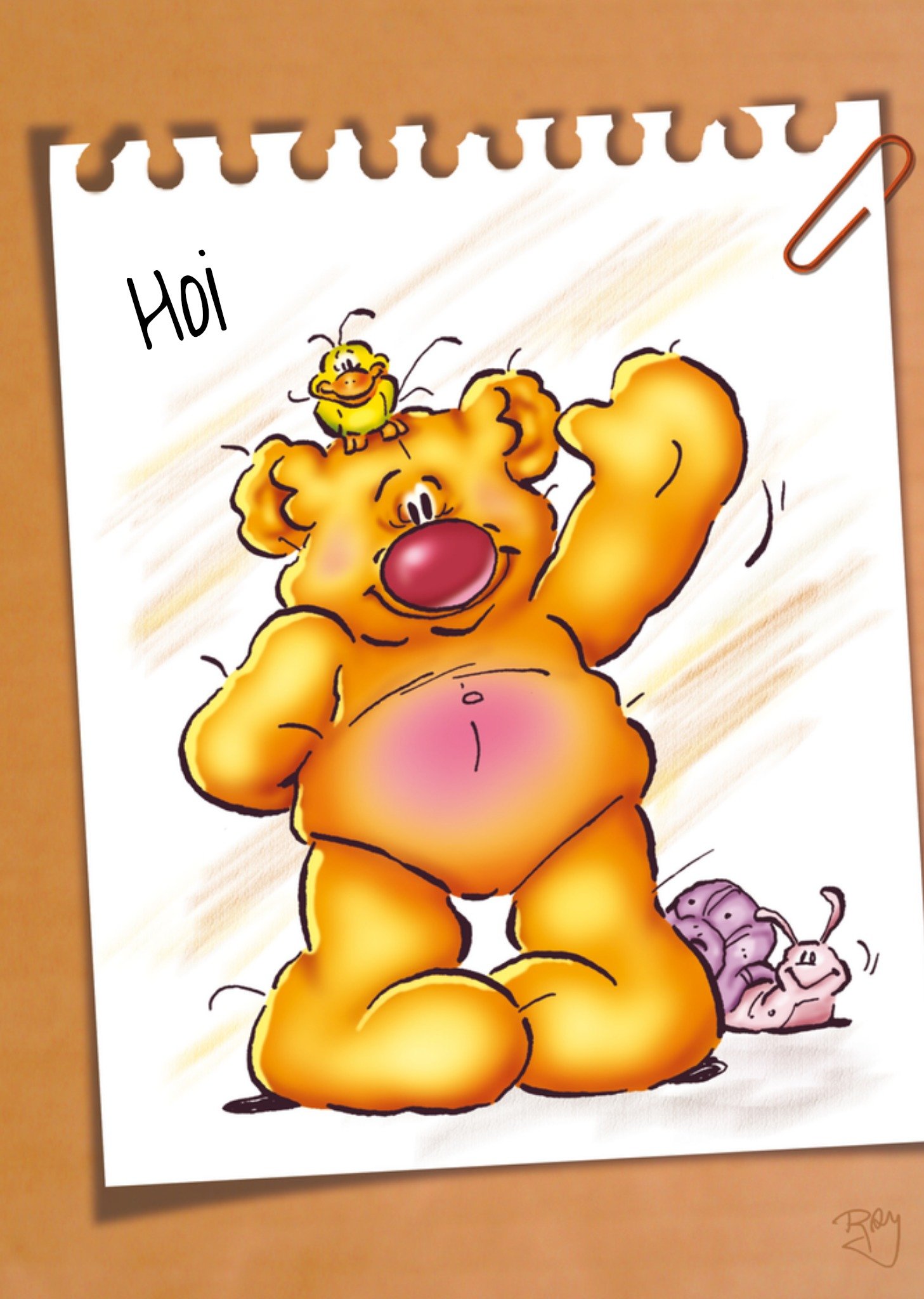 Zomaarkaart beer hoi Kaart Doodles