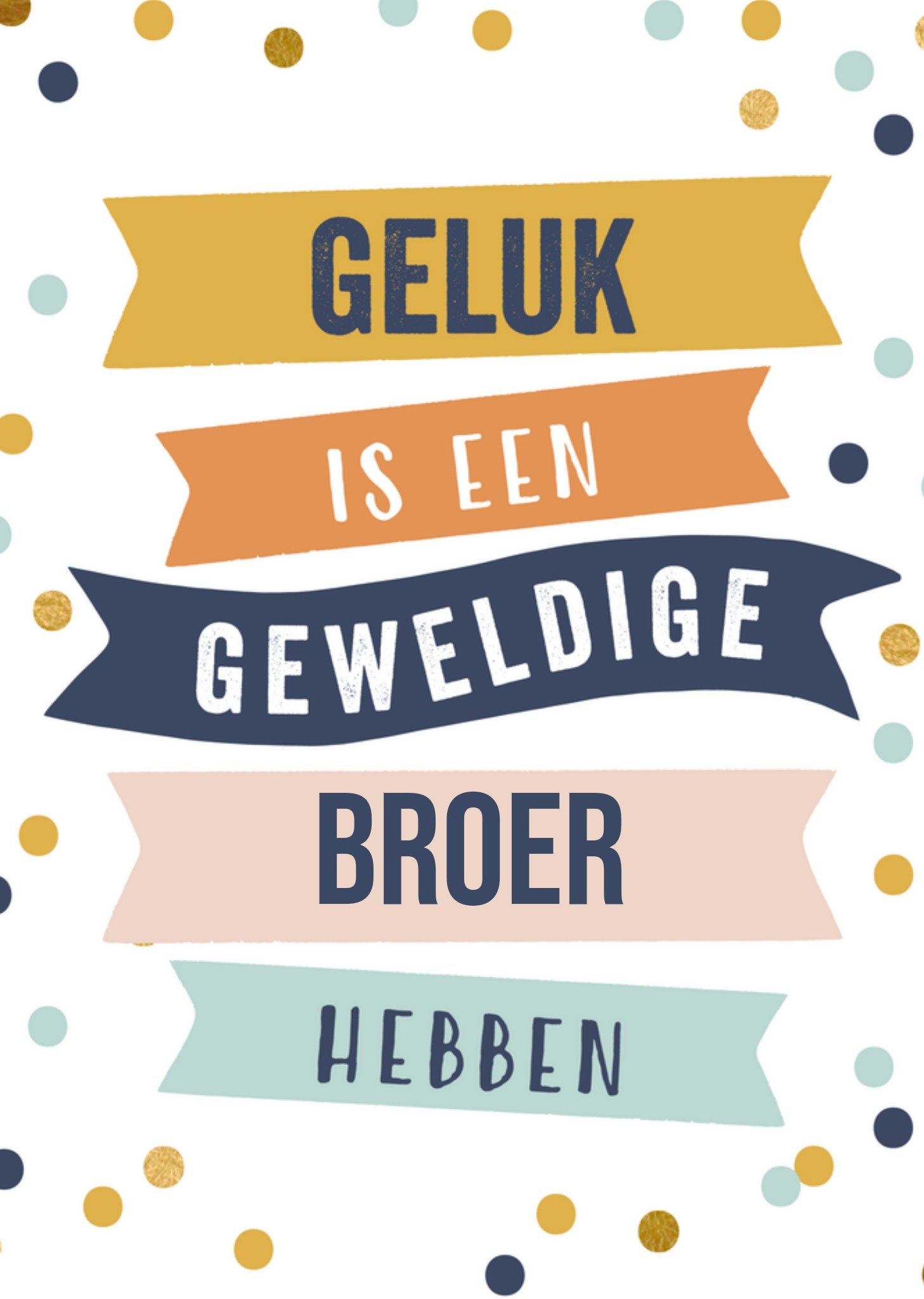 Broer en zus dag Kleurrijk Kaart Greetz