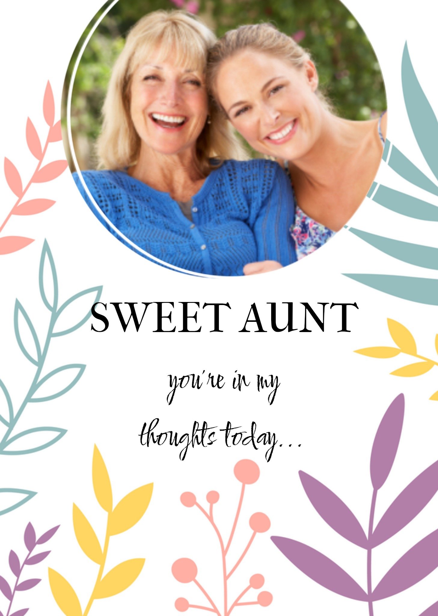Denken aan Sweet aunt Kaart Greetz
