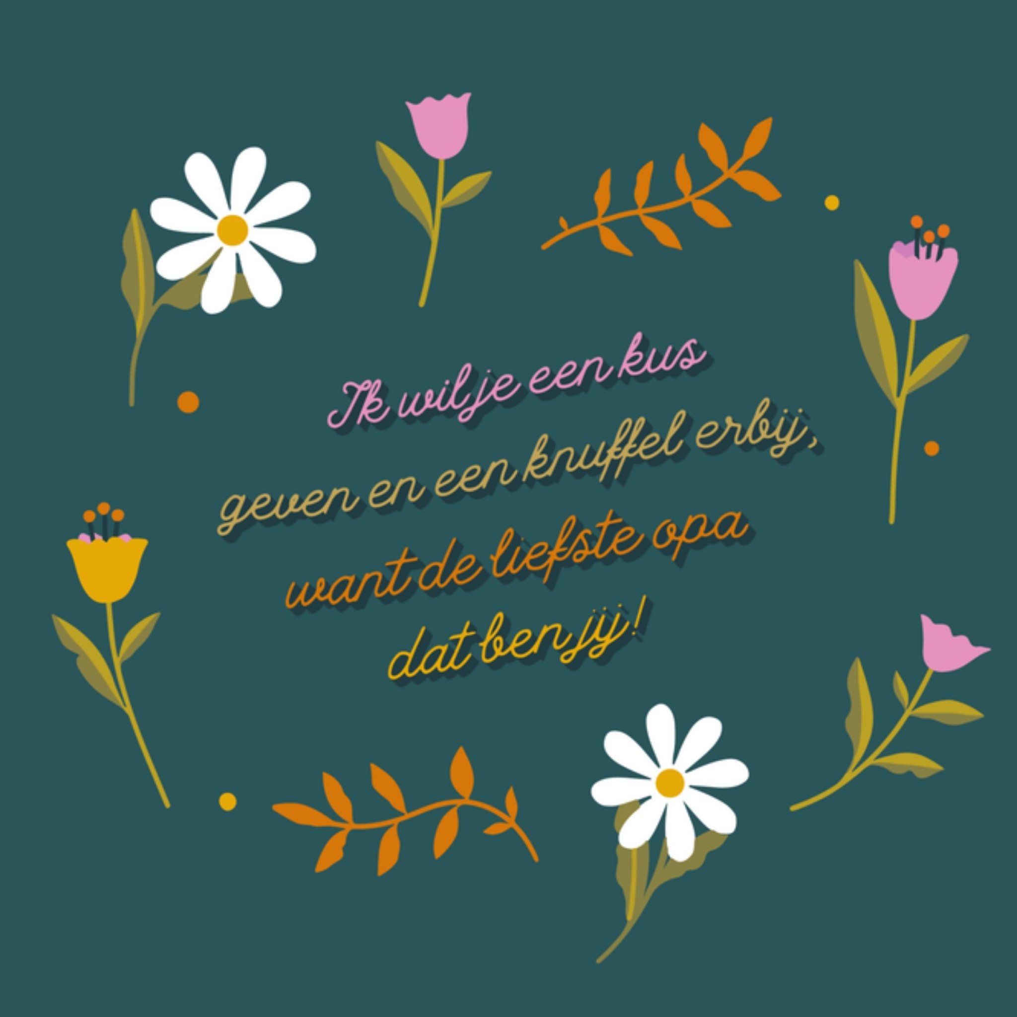 Greetz Denken aan kaart opa Vierkant