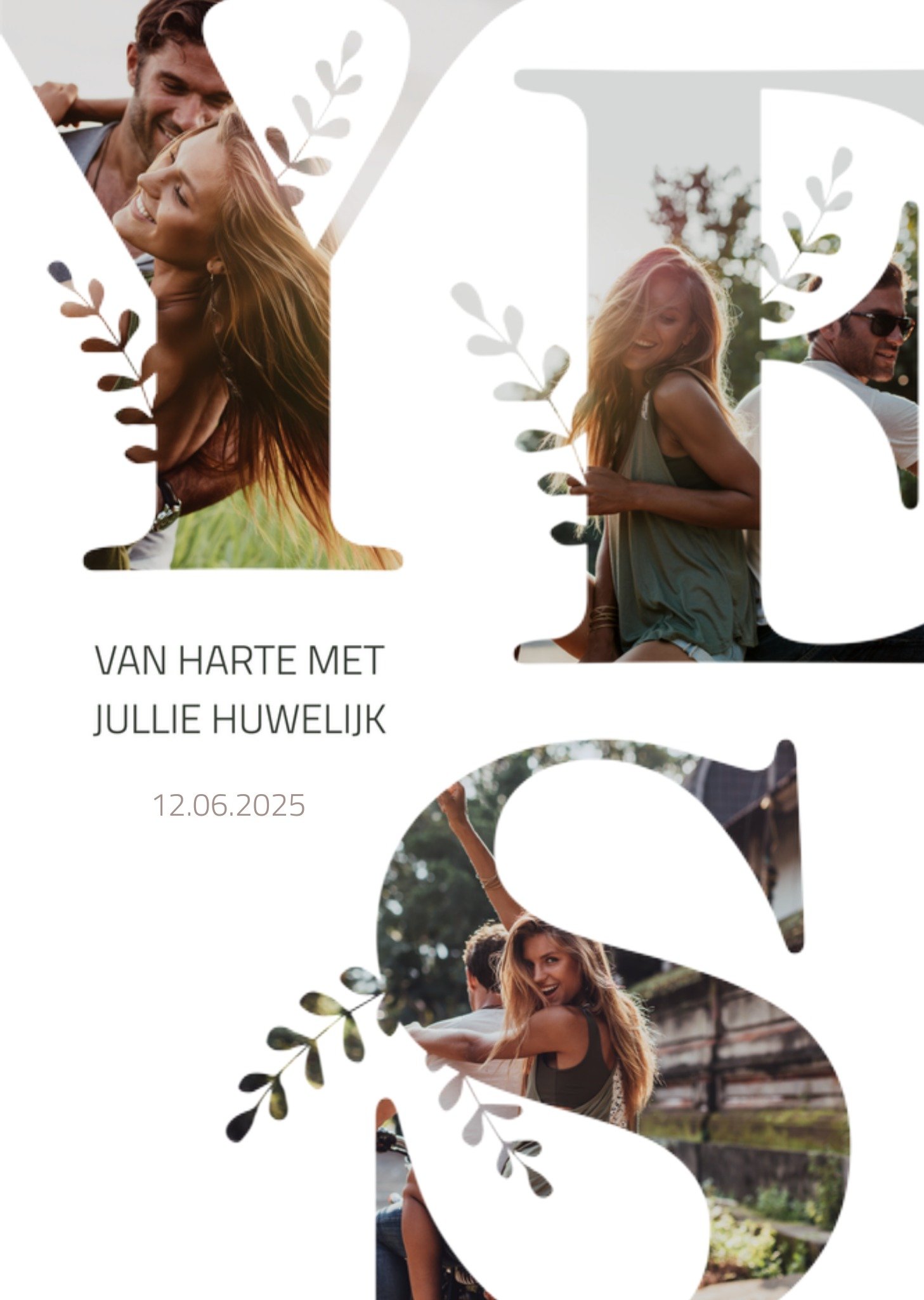 Huwelijkskaart fotokaart met datum Kaart Greetz