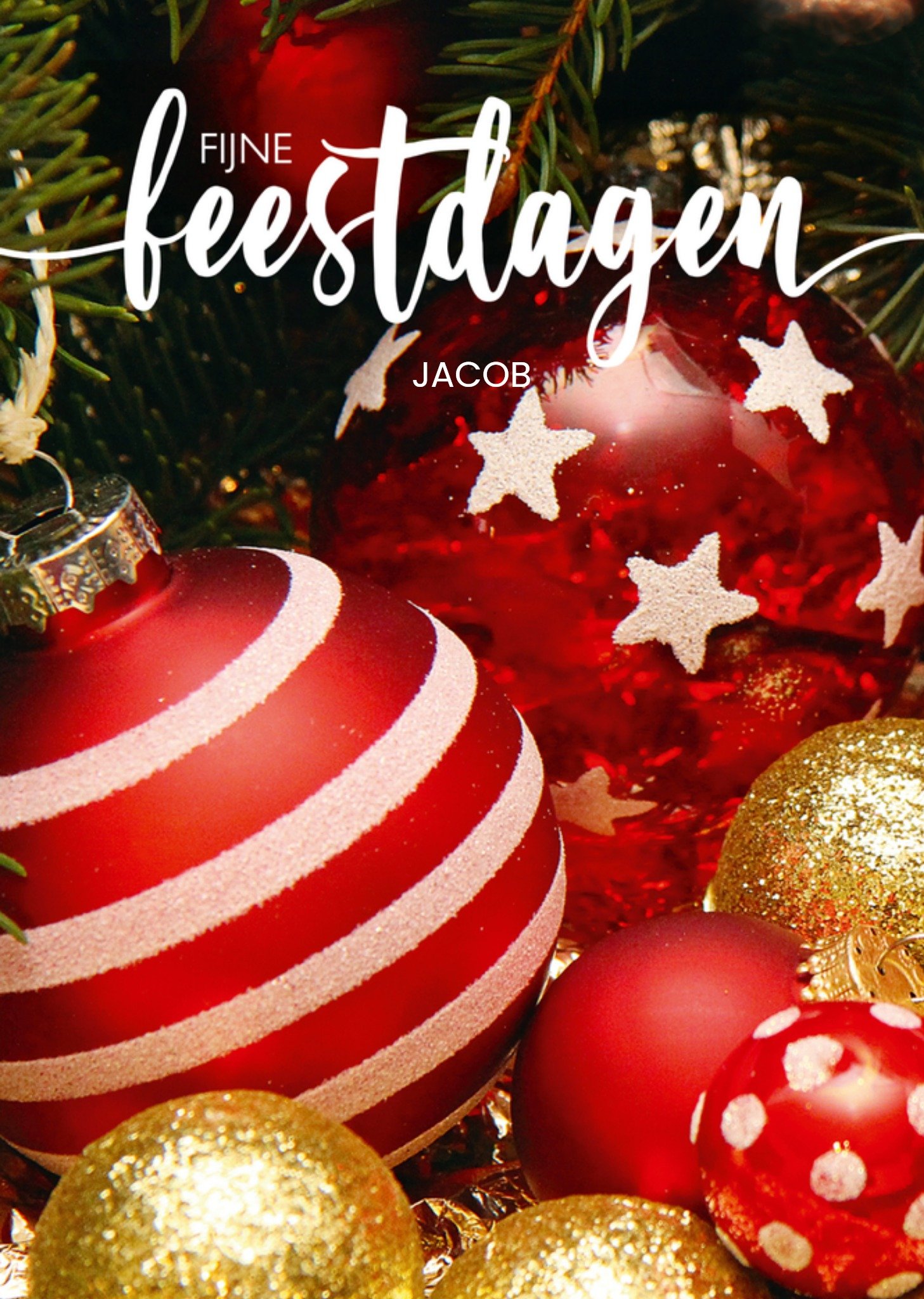 Kerstkaart Fijne feestdagen Werknemer Paperclip