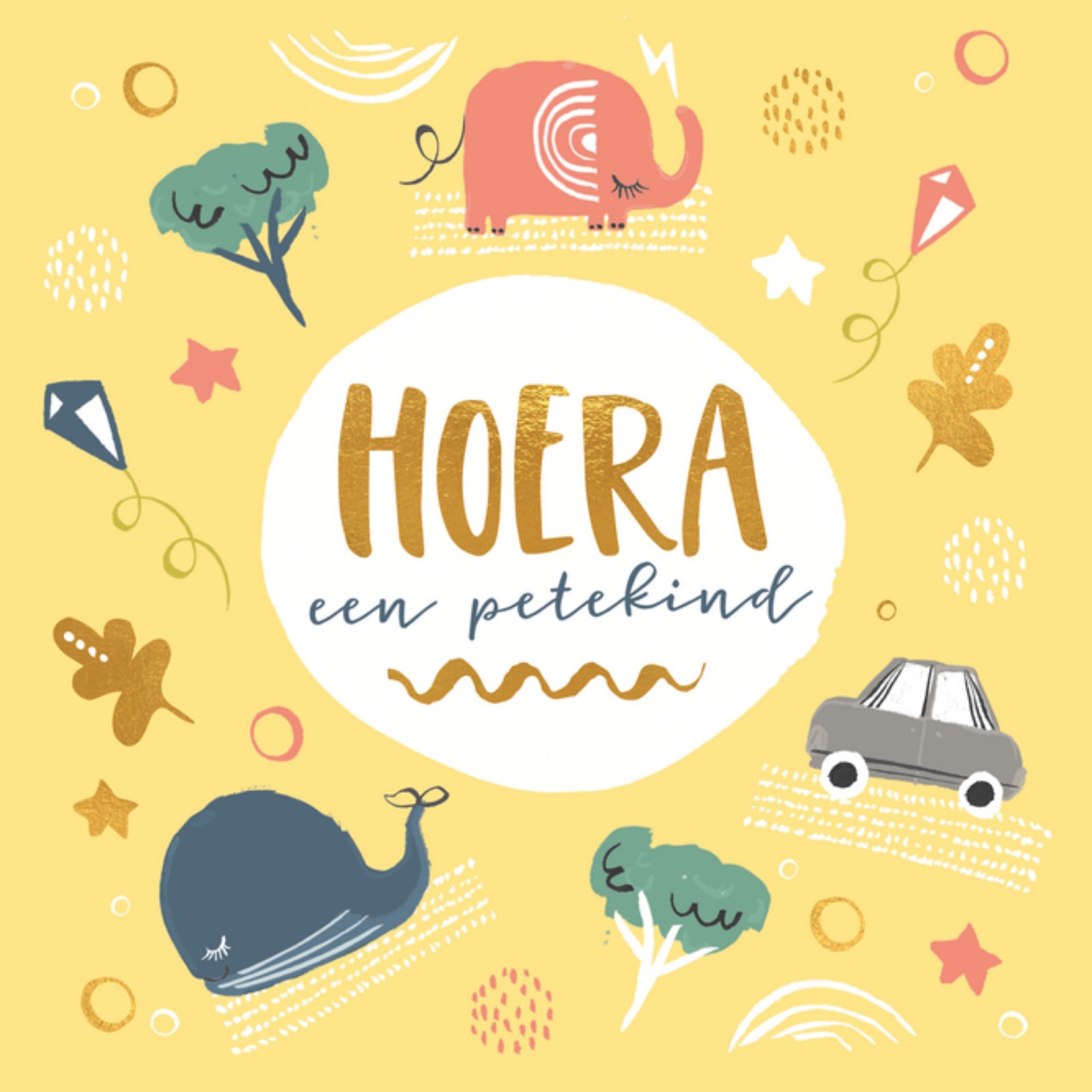 Geboortekaart Peetkind Paperclip