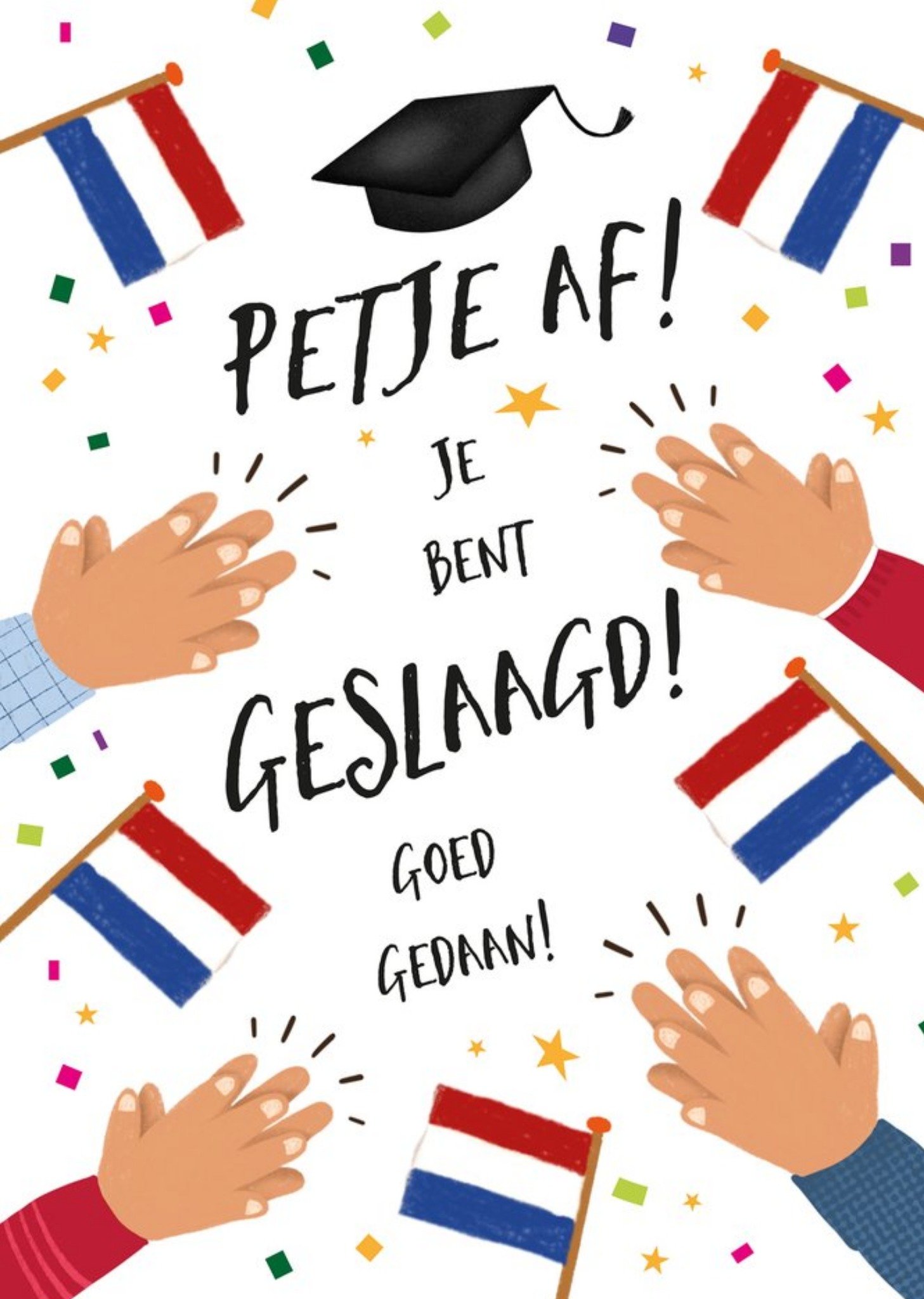 Tsjip Geslaagdkaart Petje af je bent geslaagd goed gedaan Greetz