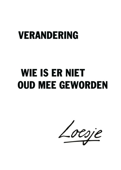 Loesje | Verjaardagskaart | Verandering