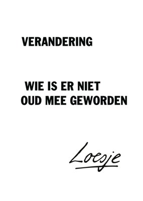 Loesje | Verjaardagskaart | Verandering