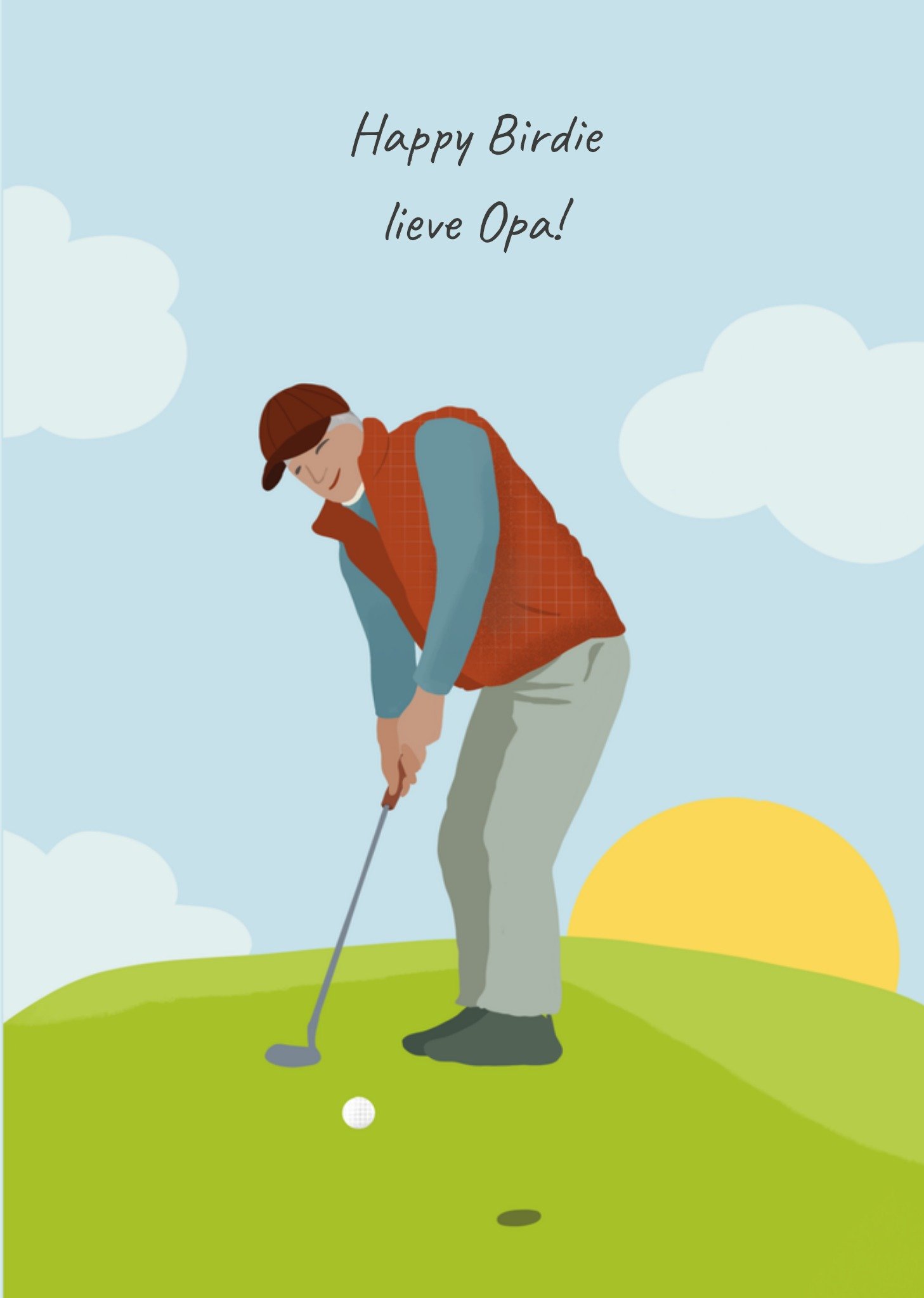 Verjaardagskaart Opa Golf Tsjip